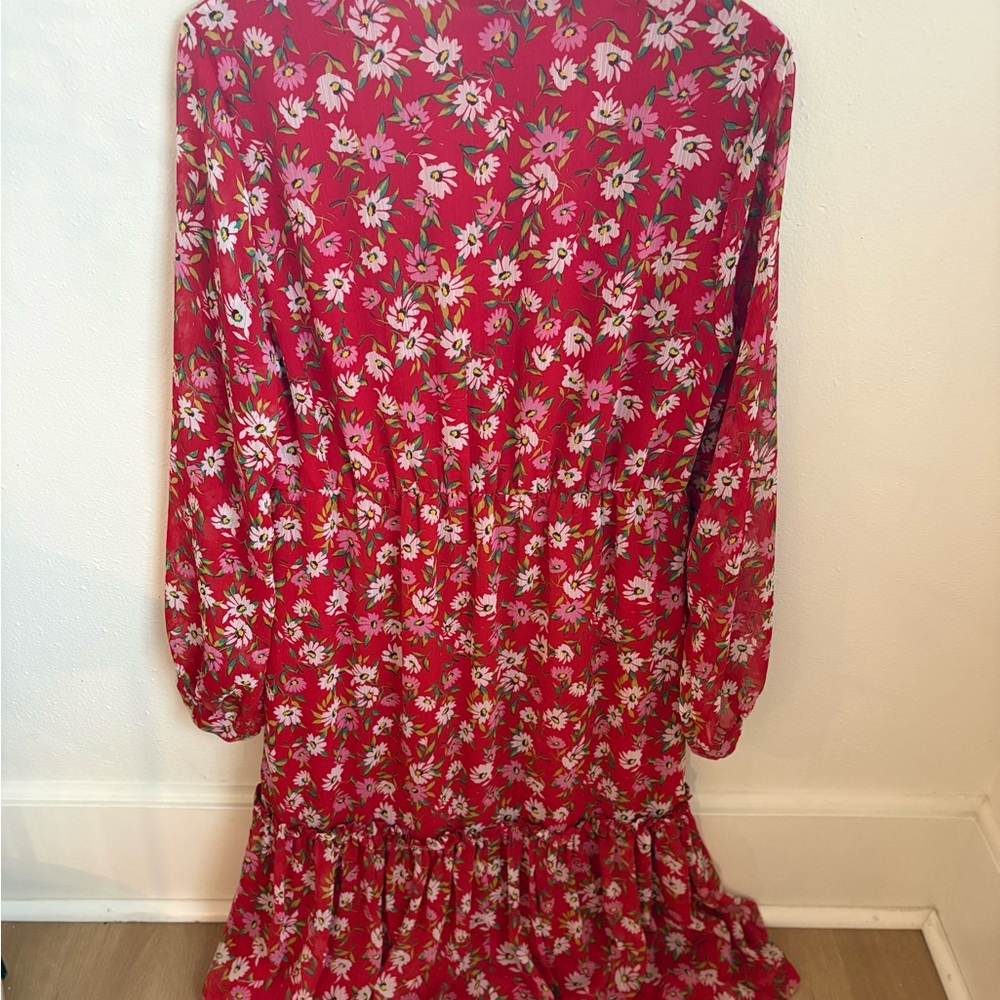 Draper James Red Floral Midi Dress - Picture 7 of 8